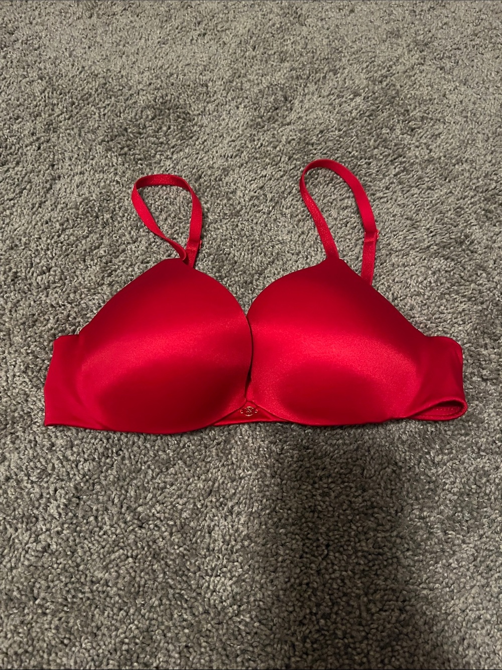 Victoria's Secret Red Satin Push-Up Bra